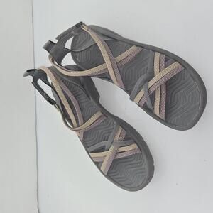 0319 Athletic Works Women Strappy‎ River Flat Sandals Size 10